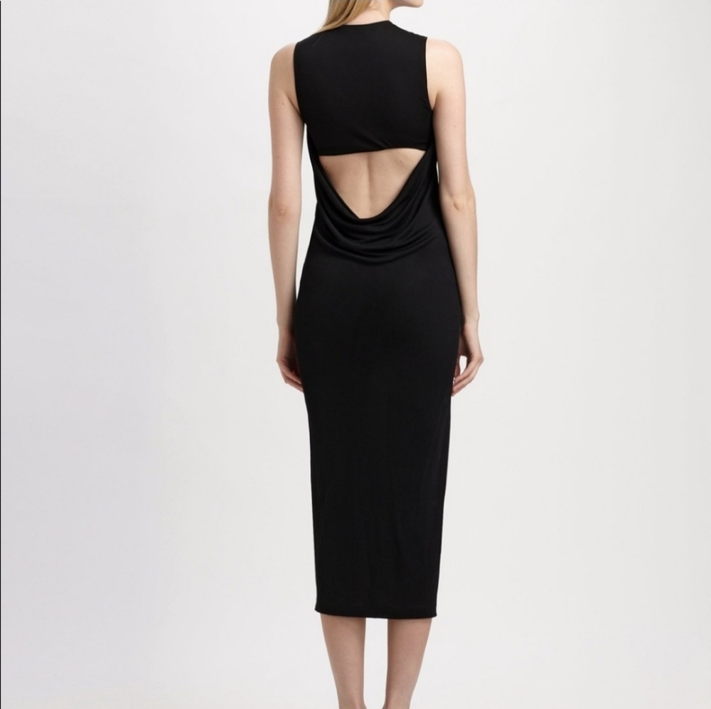 T Alexander Wang Jersey Open Cowl Back Dress